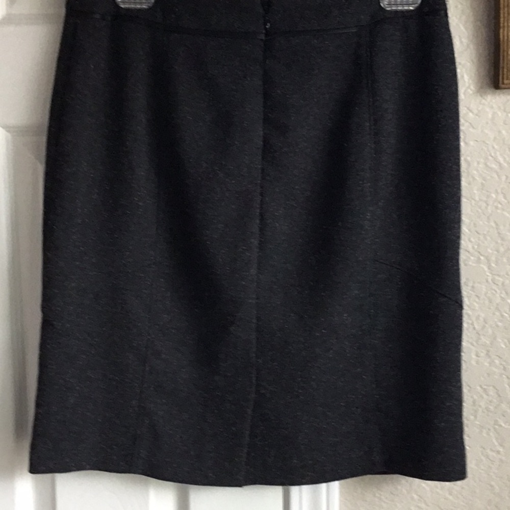 Charcoal tweed skirt.